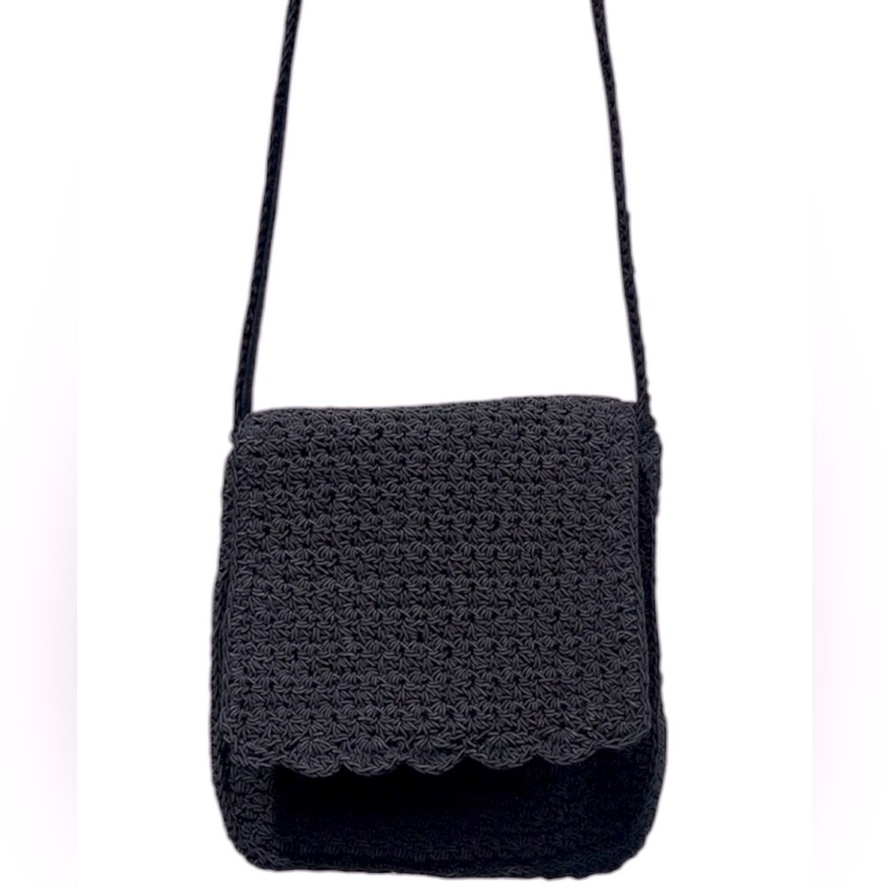 Crazy Horse Liz Claiborne Elegant Black Crochet Small Bag